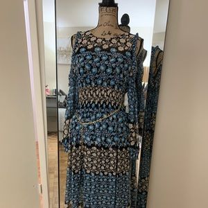 Cold Shoulder long sleeved Maxi Dress Eliza J